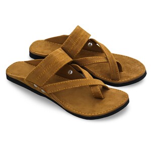 Quo‎ Vadis Criss-Cross Men Sandal Size 46 Casual Comfort Brown Leather Platform Mens Criss Cross Sandals | eBay main image 3
