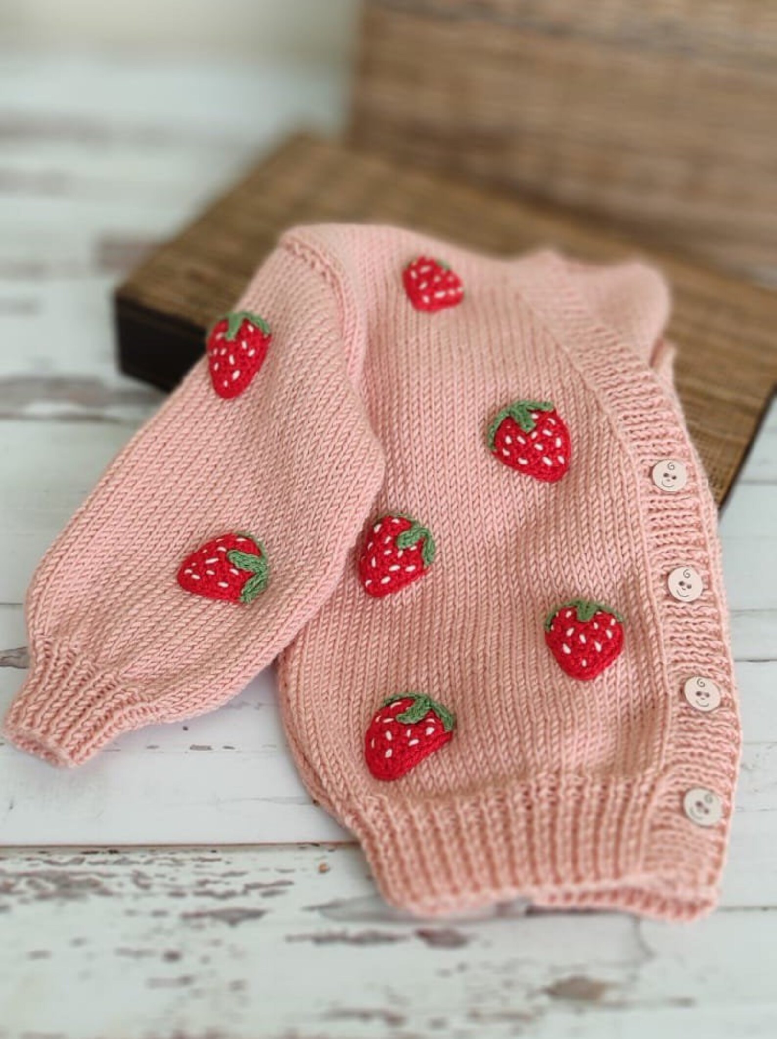 strawberry cardigan crochet