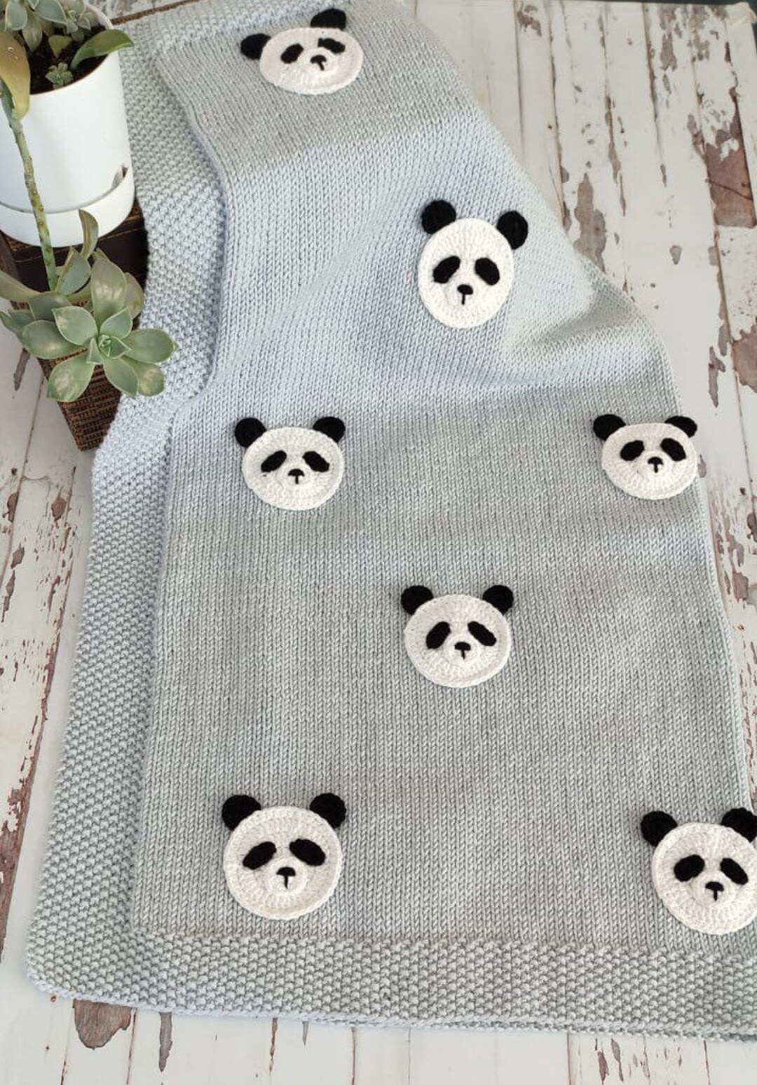 Baby Blanket Panda, Baby Blanket, Panda Blanket, Handmade Blanket
