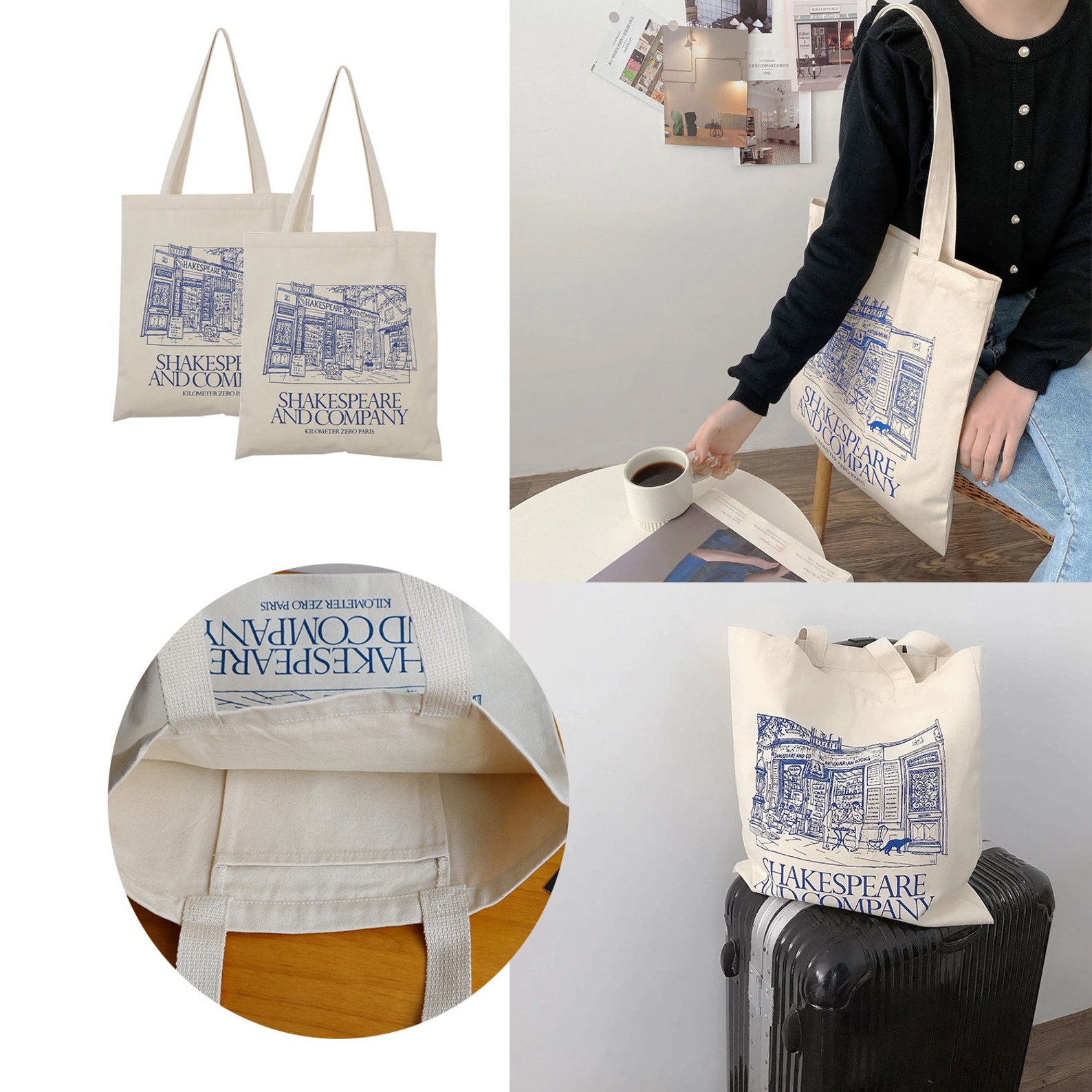 Shakespeare and company tote bag canvas tote bags canvas | Etsy