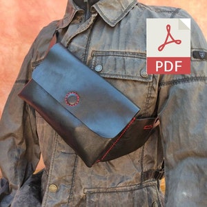 PDF Marsupio, modello in pelle Marsupio PDF, modello di cucito borsa a tracolla moda artigianale in pelle