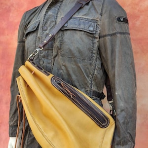 PDF Sling bag leather pattern PDF, Leather Craft Fashion Chest Bag Crossbody Bag Sewing Pattern
