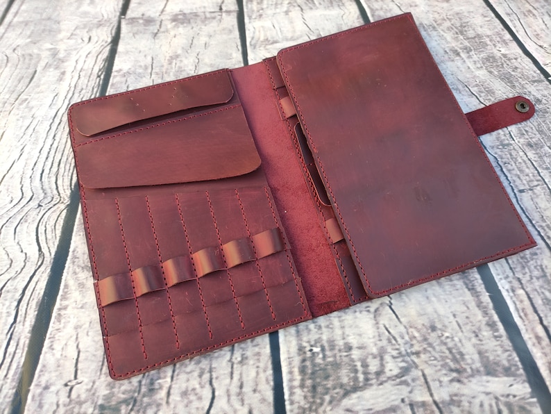 PDF Pattern Leather needle case and VIDEO tutorial, Needles case tutorial, Knitting Organizer pattern, Circular knitting case, knitting gift image 1