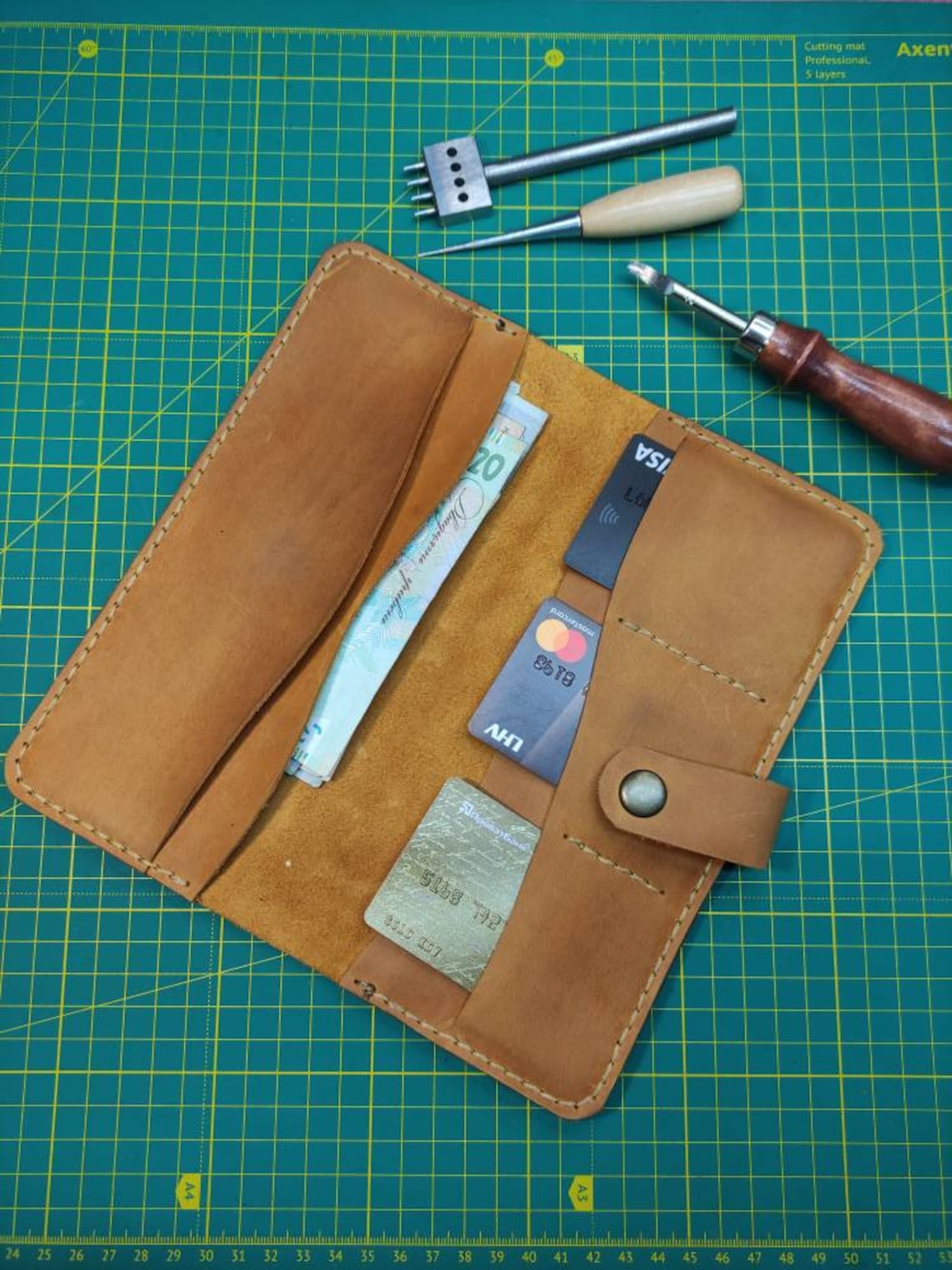 DIY Leather Long Wallet Kit DIY Leather Wallet Kit DIY Etsy