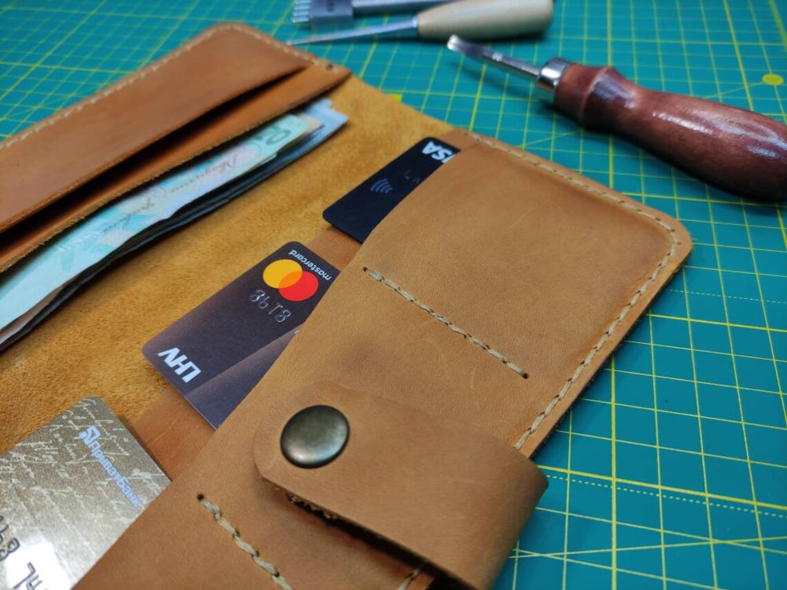 DIY Leather Long Wallet Kit DIY Leather Wallet Kit DIY Etsy