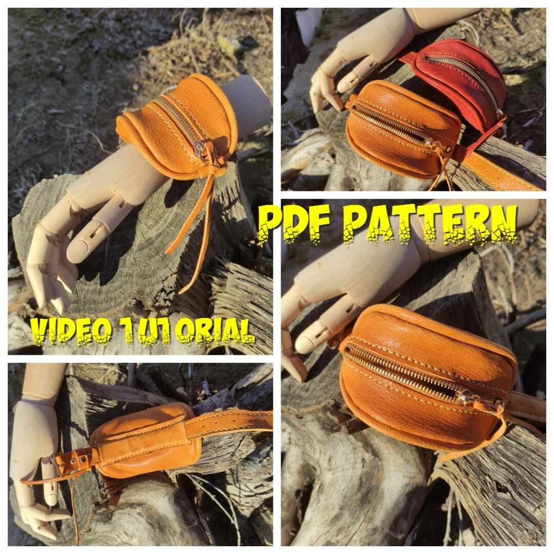 DIY Leather Purse, Coin Purse PDF Pattern VIDEO, Pattern Tutorial ...