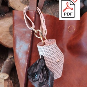 Leather Poop Bag Dispenser PDF pattern + VIDEO
