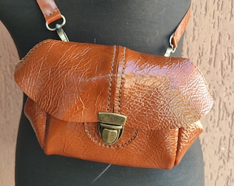 PDF pattern Video tutorial Waist bag, Sling bag leather pattern PDF, Leather Craft Fashion Chest Bag Crossbody Bag Sewing Pattern