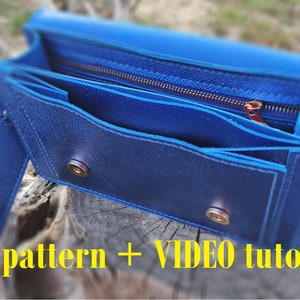 Ladies Purse Pattern, Bag Pattern shoulder bag , Leather DIY, Pdf Download, Leather Purse, Video Tutorial