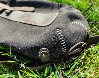 Schnittmuster Leder Sling Bag, DIY Leder Schnittmuster PDF Tutorial mit Video, PDF Vorlage Leder Sling Bag, Traveller's Day Pack