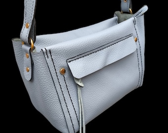 Patron de sac bandoulière, petit sac à main en cuir, patron de sac messager, patron PDF et vidéo d'instructions