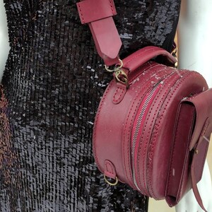 Leather Circle Bag, backpack, transformer, PDF Pattern + VIDEO tutorial, Round Bag Template Pdf, strap with pocket, purse