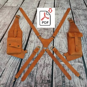 PDF Borsa con fondina in pelle + video, borsa con fondina a spalla Leather Craft Fashion cartamodello, modello borsa a tracolla PDF