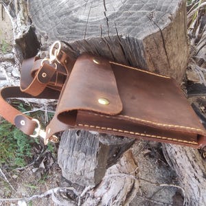 PDF Smartphone Pouch Pattern + tutorial, Phone Bag Pattern, Belt Bag leather pattern PDF, Leather Craft Fashion Crossbody Bag Sewing Pattern