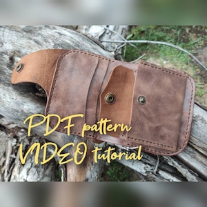 Pattern Leather Bifold Wallet+ Video, Wallet PDF, Pattern PDF Wallet, Wallet Template, Leather Pattern, Leather Handmade, Template Digital