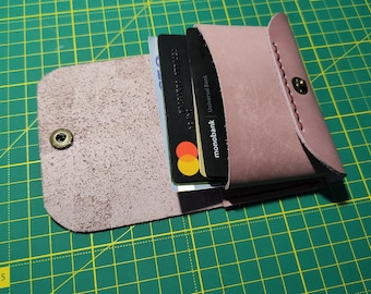 Leather Card Wallet Pattern PDF (A4), Leather Cardholder Template PDF, Leather Flap Wallet Pattern