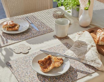 Set de table rectangulaire en liège Beach Clean