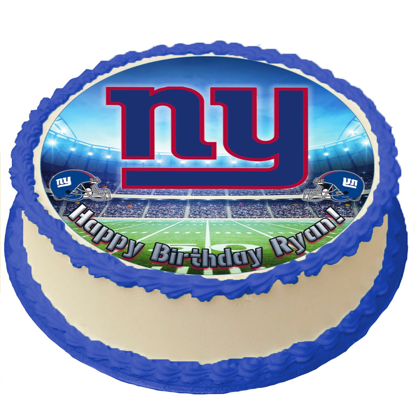 New York Giants Edible Cake Topper Icing Sugar Paper Etsy