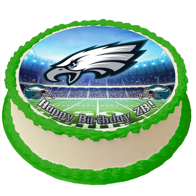 Philadelphia Eagles Edible Cake Topper Icing Sugar Paper | Etsy