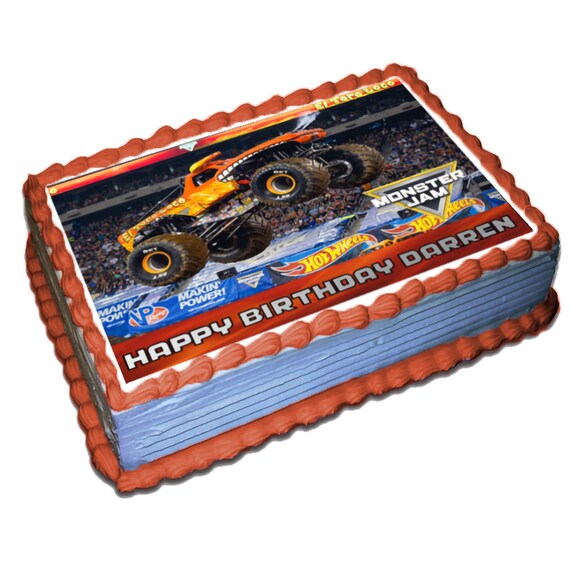 Monster Jam Edible Cake Topper Icing Sugar Paper - Etsy Polska