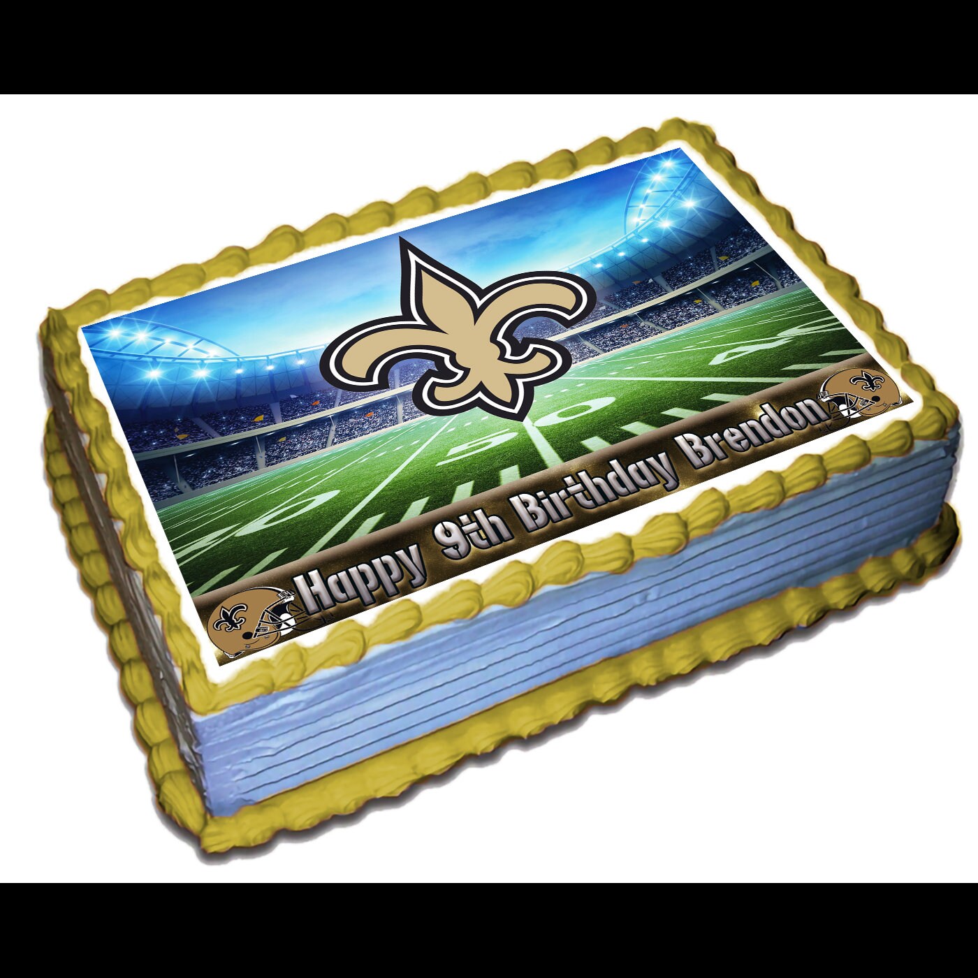 New Orleans Saints Edible Cake Topper Icing Sugar Paper Etsy