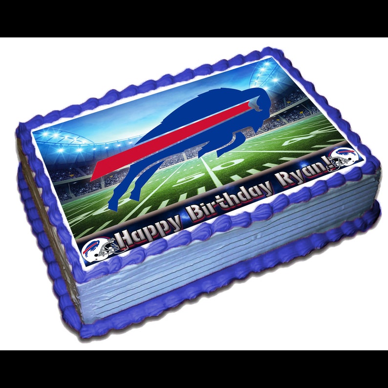 Buffalo Bills Edible Cake Topper Icing Sugar Paper Etsy