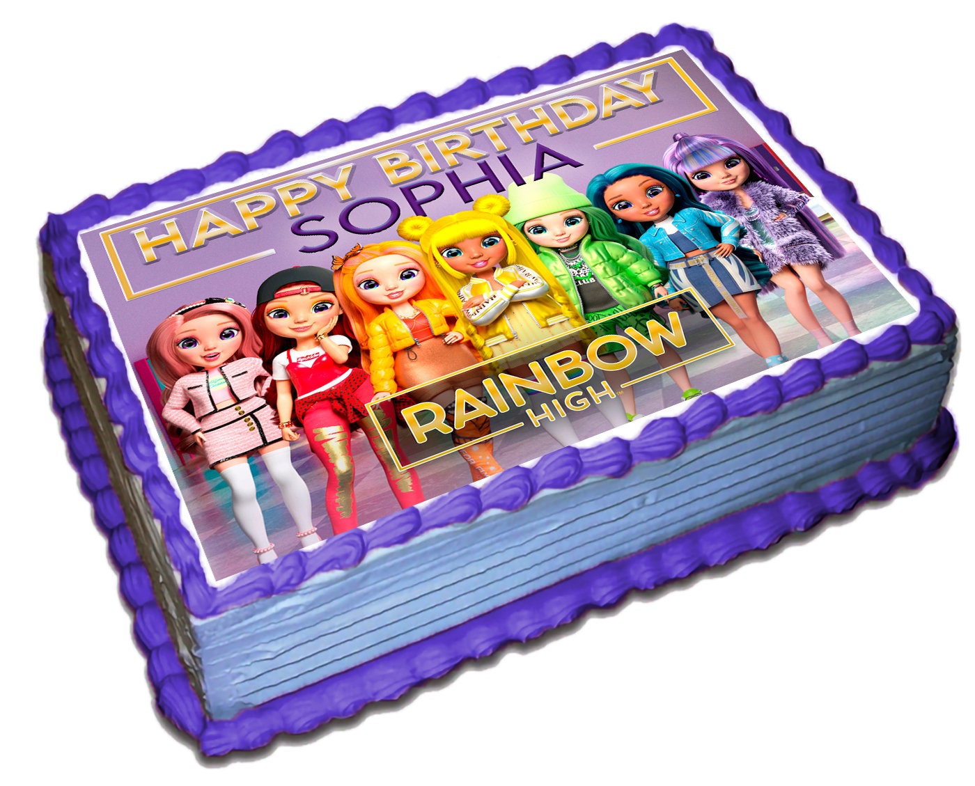 Rainbow High Edible Cake Topper Icing Sugar Paper Etsy
