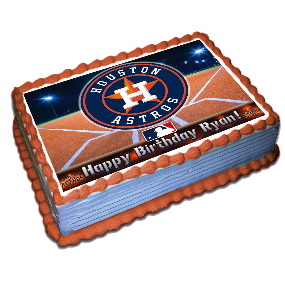 Houston Astros Edible Cake Topper Icing Sugar Paper Etsy