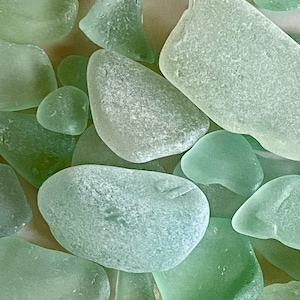 1/2 lb Genuine Sea Foam Green Great Lakes Beach Glass - Light Greens for Crafting, Mosaics, Jewelry or decoration- Bulk lots