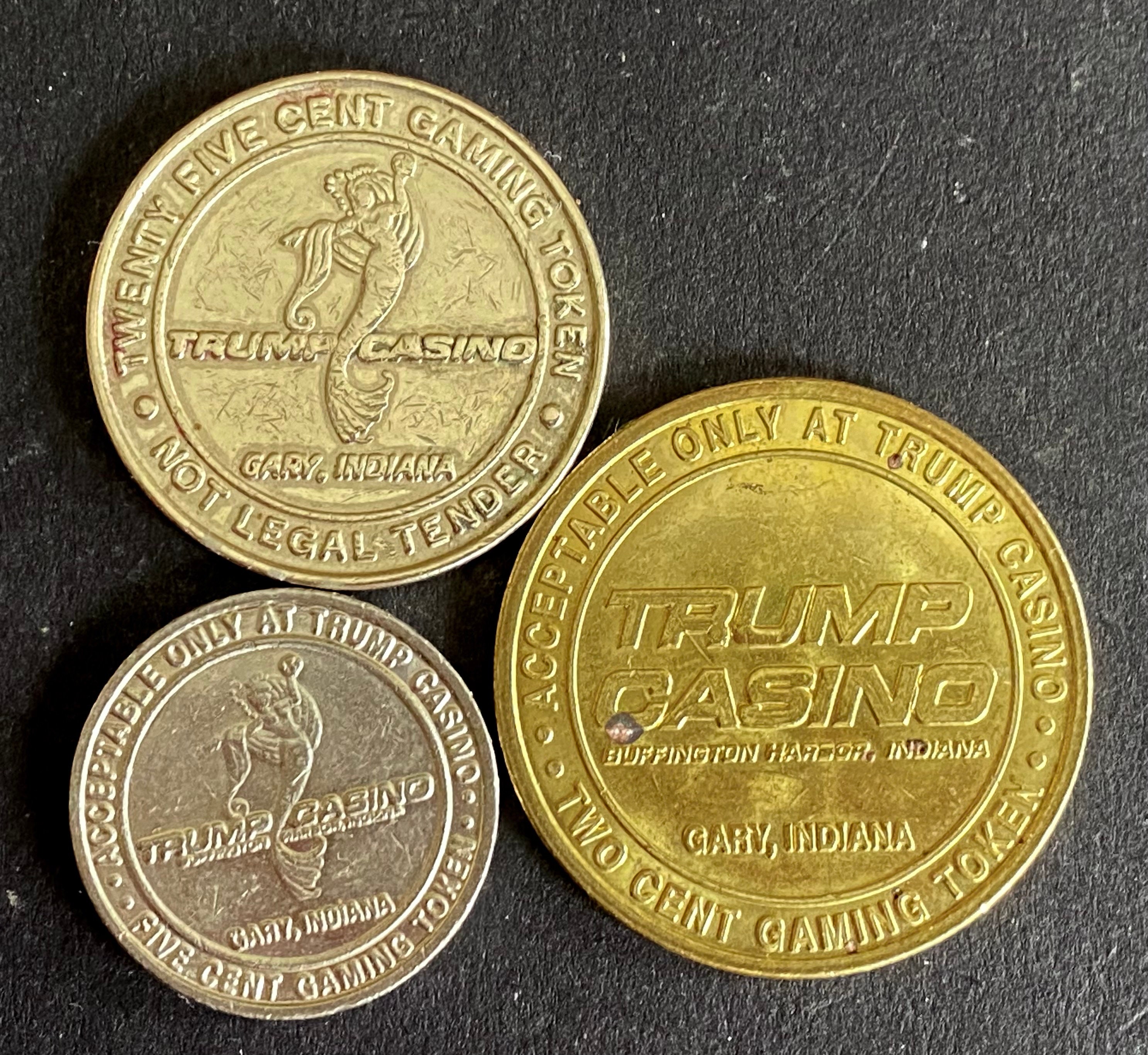 2 Vintage Casino Slot Tokens / Carnival's Crystal Palace & Cable
