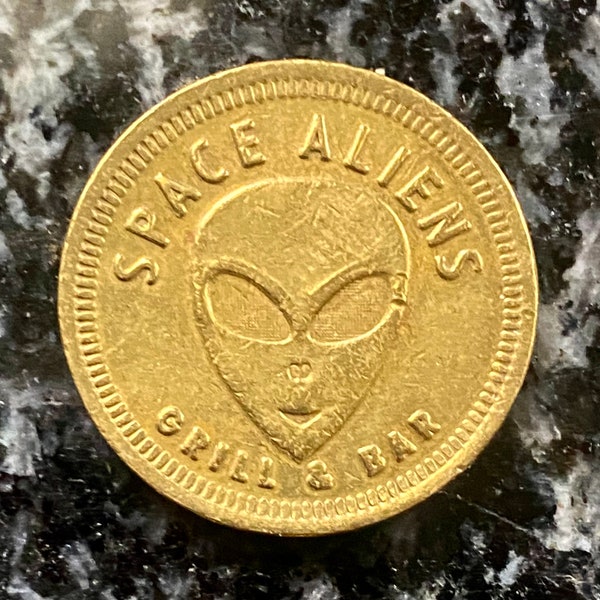 Space Aliens Grill & Bar - Very Rare Vintage Arcade Game Token 23mm - Midwest Coin Concepts