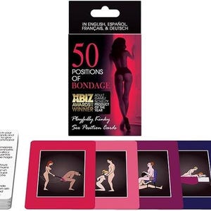 50 Positionen von Bondage-Spiel - Erwachsene Risqué Sexuelles Kartenspiel, Würziger Sex und Vorspiel für Paare, Erforsche Spaß beim Sex!