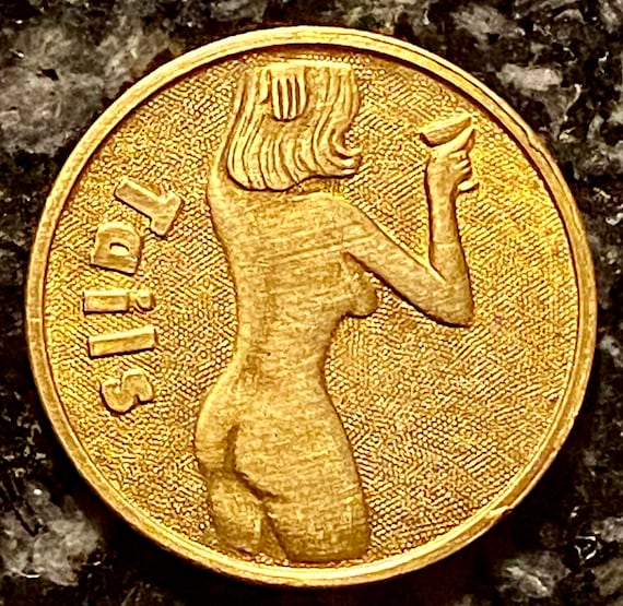 Retro Nude Lady heads or tails Adult Flip Coin vintage - Etsy
