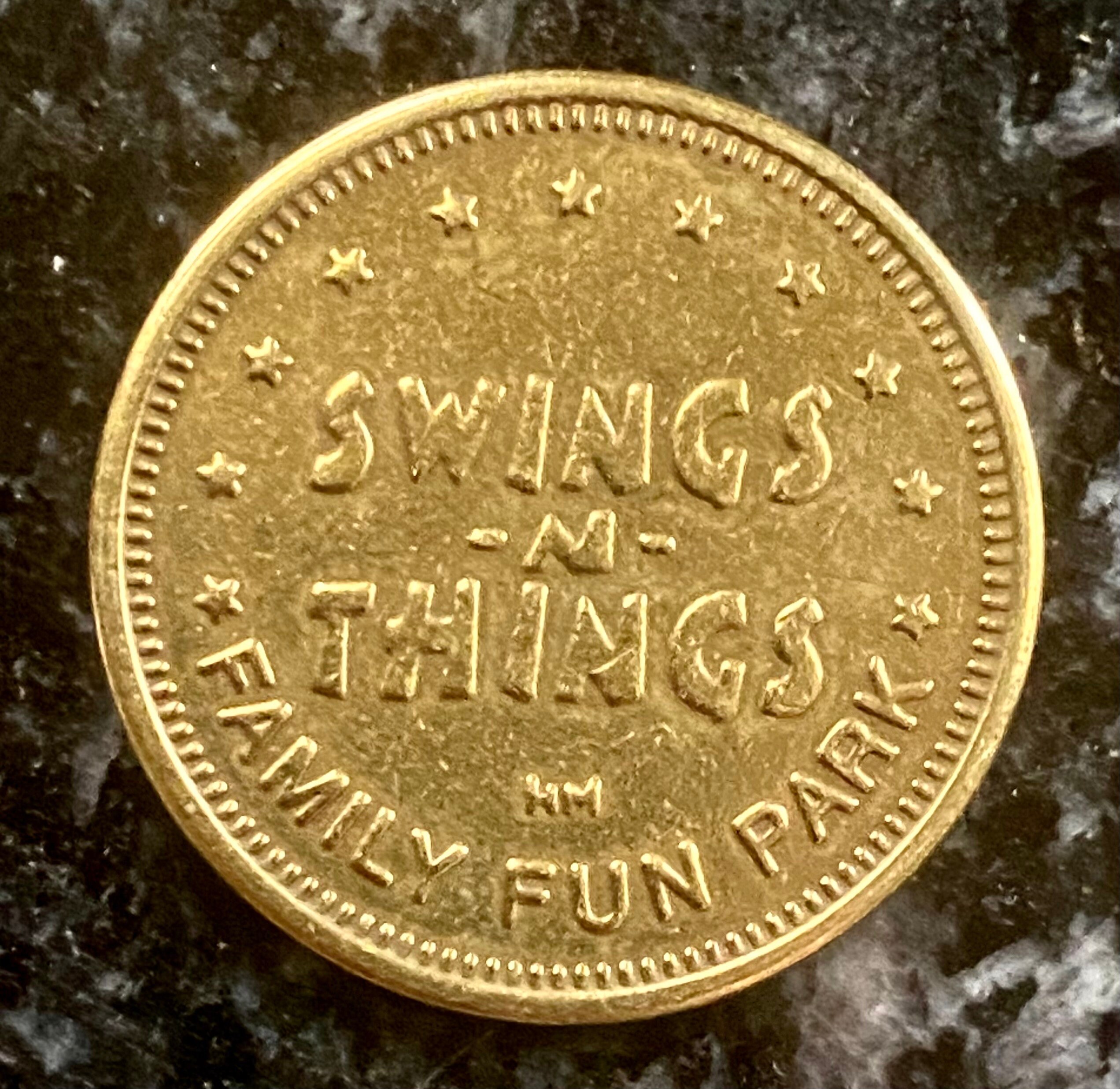 Swings N Things Fun Park Vintage Arcade Game Token 25mm Olmsted Falls
