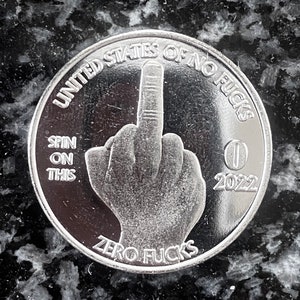 United States of Zero F_cks Coin - Nieuwigheidstoken voor volwassenen