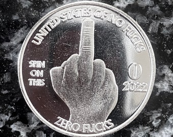 USA of Zero F_cks Münze - Erwachsene Neuheit Token