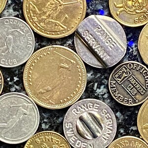 Lot of 20 Different Vintage Golf Driving Range & Putt Putt Tokens ...