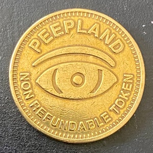 Vintage PeepLand Peep Show-token voor volwassenen