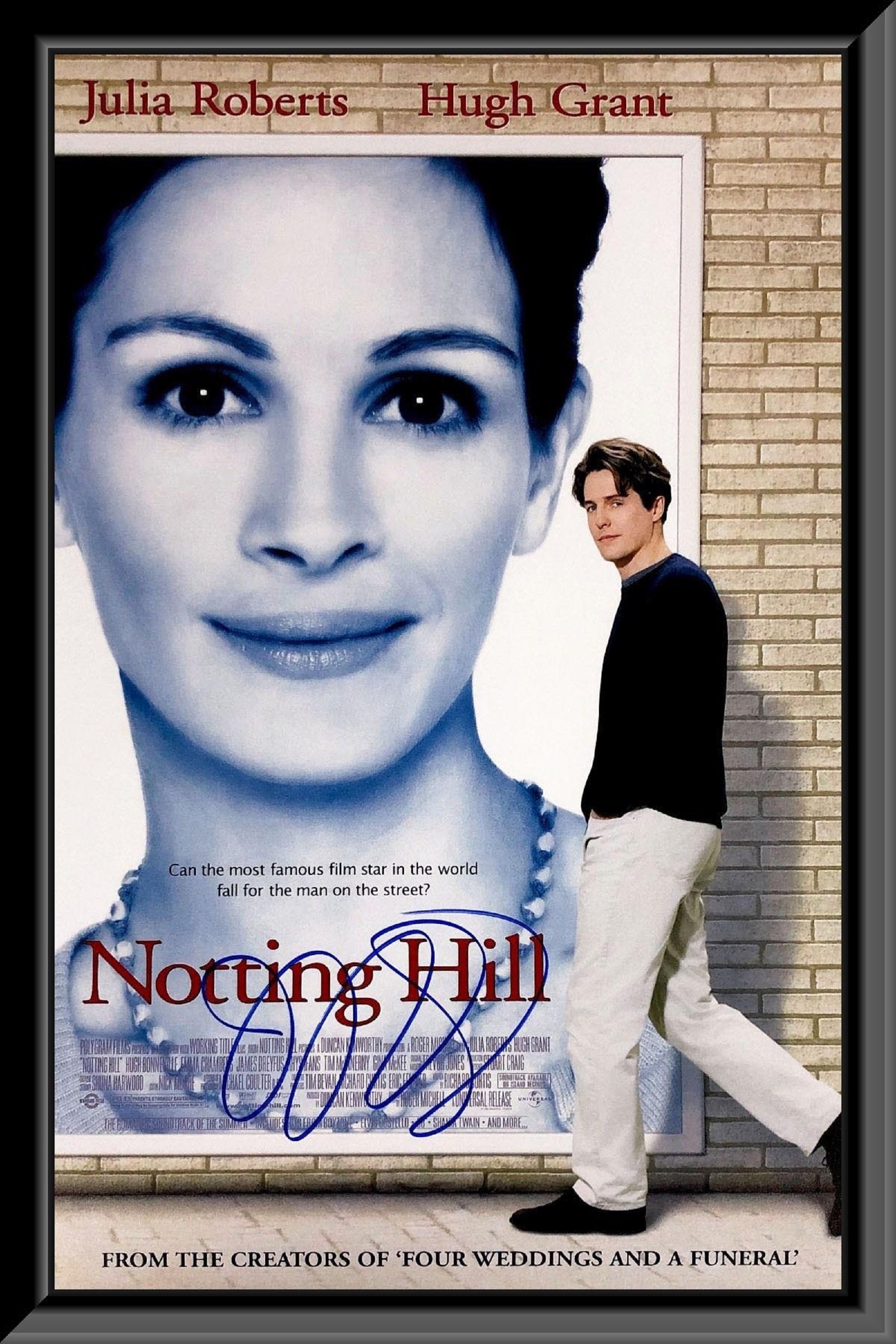 Notting Hill Julia Roberts Signed Movie Poster 