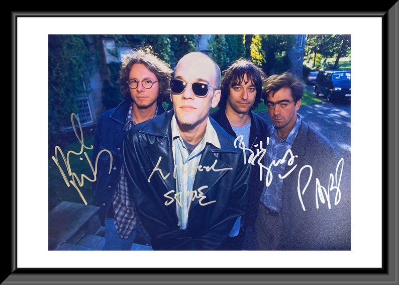 R.E.M. Band Signed Photo Etsy