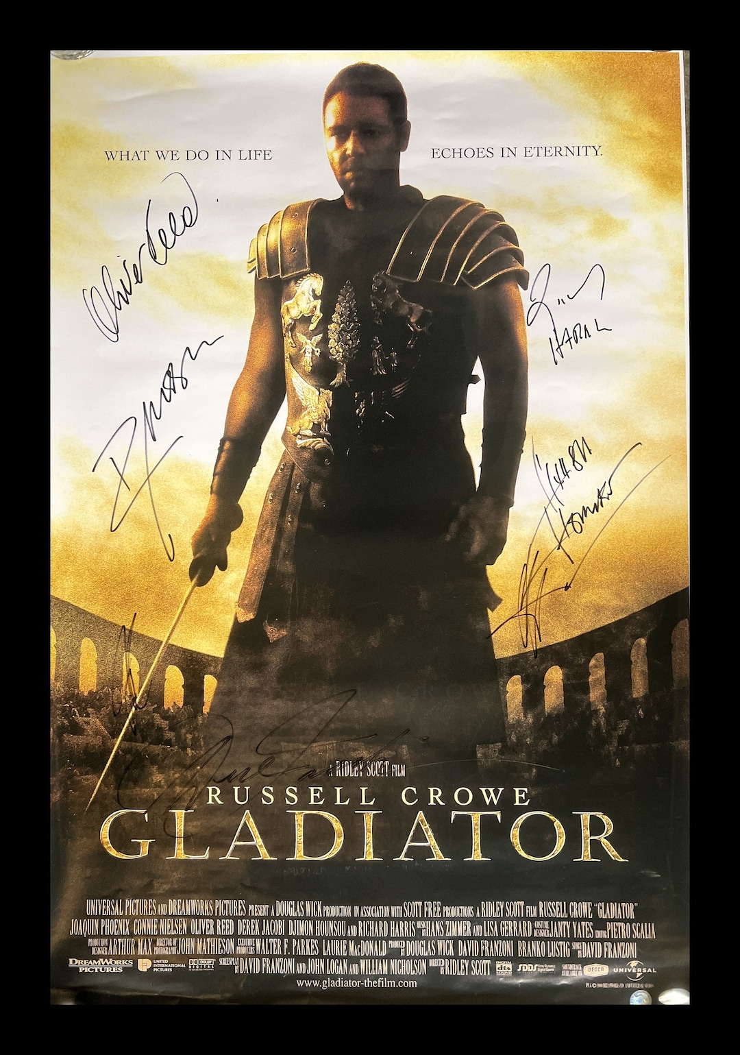 Gladiator Cast Signed Movie Poster Etsy