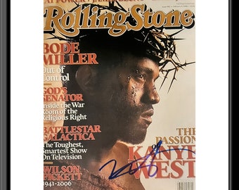 Kanye West signed Rolling Stone Magazine cover photo