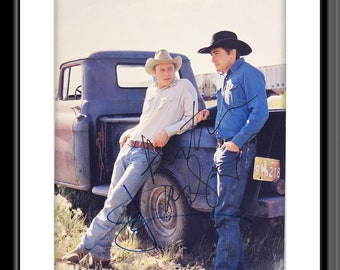 Brokeback Mountain Heath Ledger and Jake Gyllenhaal signed movie photo