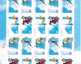 U.S. Postage Stamps - Happy New Year 2000 Commemorative Sheet Of 20 X 33 Cent Stamps, J.C. Leyendecker Design 8 thumbnail image