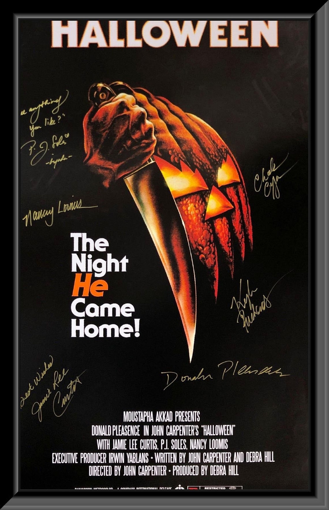 Halloween Cast Signed Movie Poster - Etsy Australia