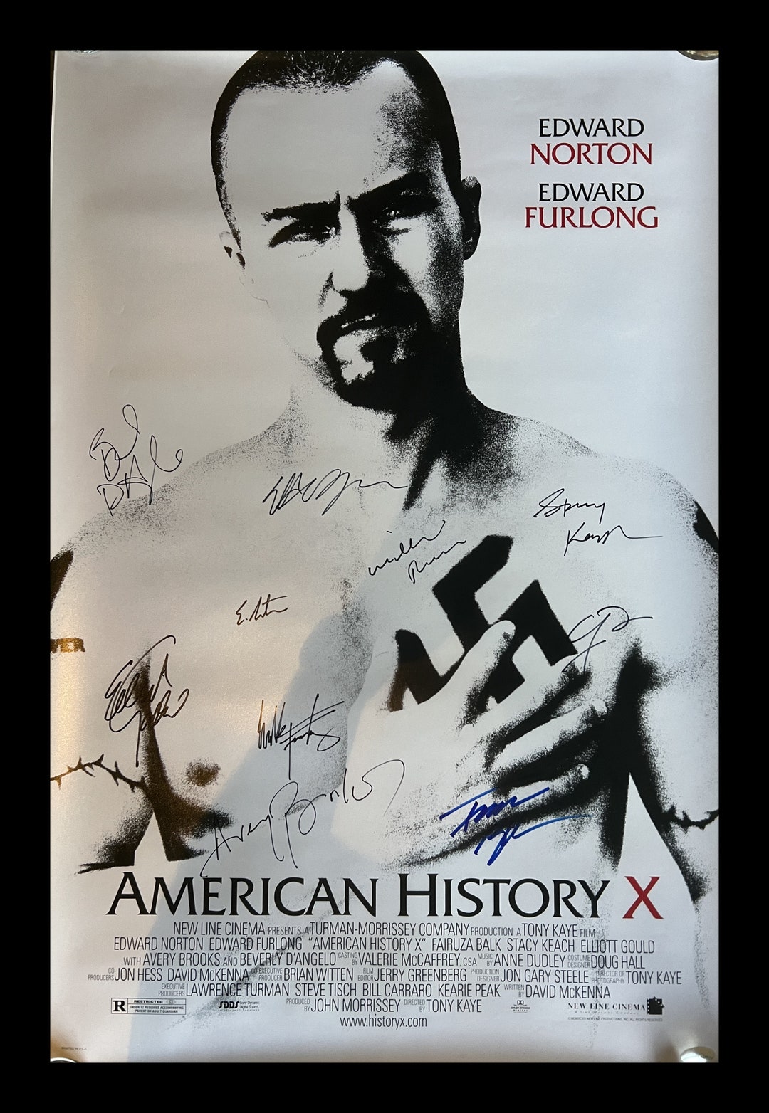 American History X Cast Signed Movie Poster Etsy