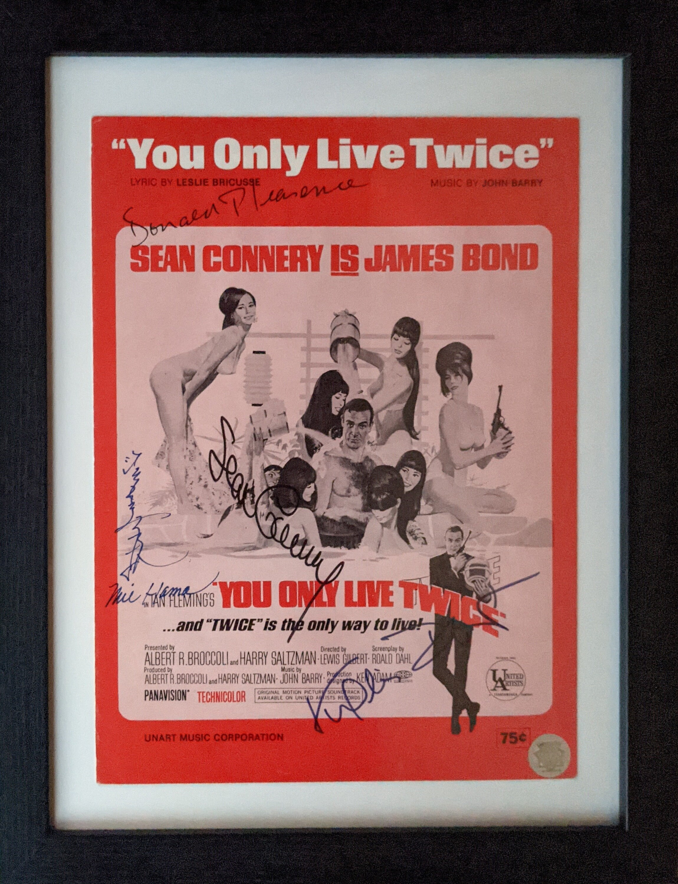 You Only Live Twice Cast Signed Sheet Music Etsy