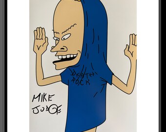 Beavis and Butt-Head Mike Judge  framed signed photo