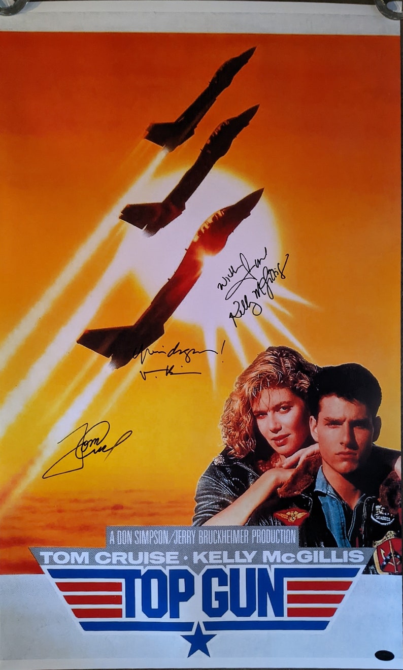 Cast Signed top Gun Movie Poster Etsy