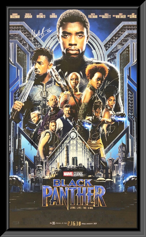 Black Panther Cast Signed Movie Poster - Etsy